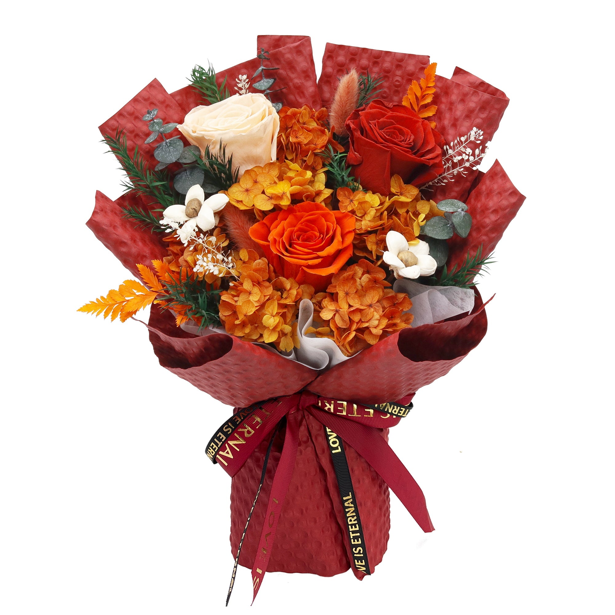 Preserved Flowers – Dark Red Cardboard