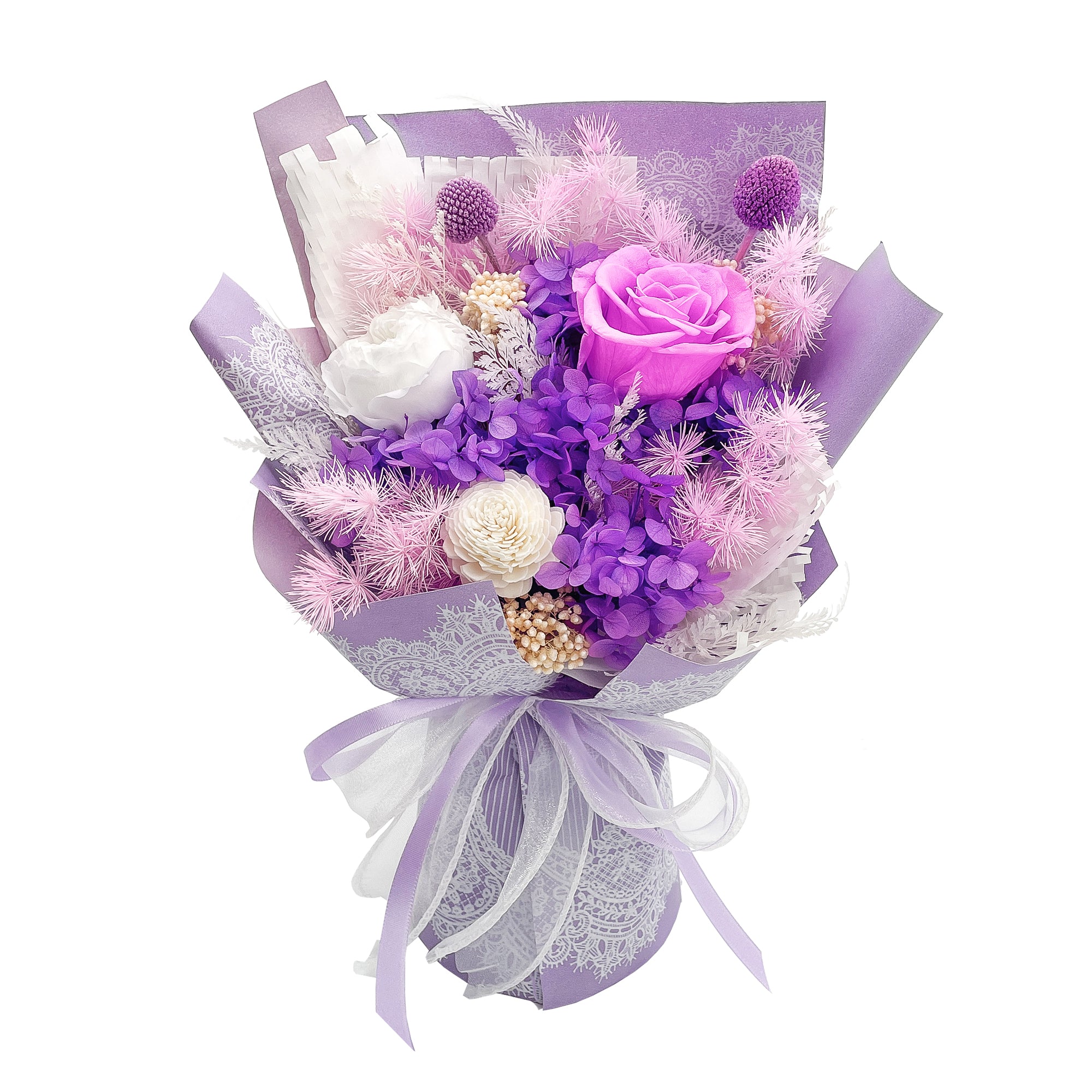 Preserved Flowers – Light Purple Cardboard