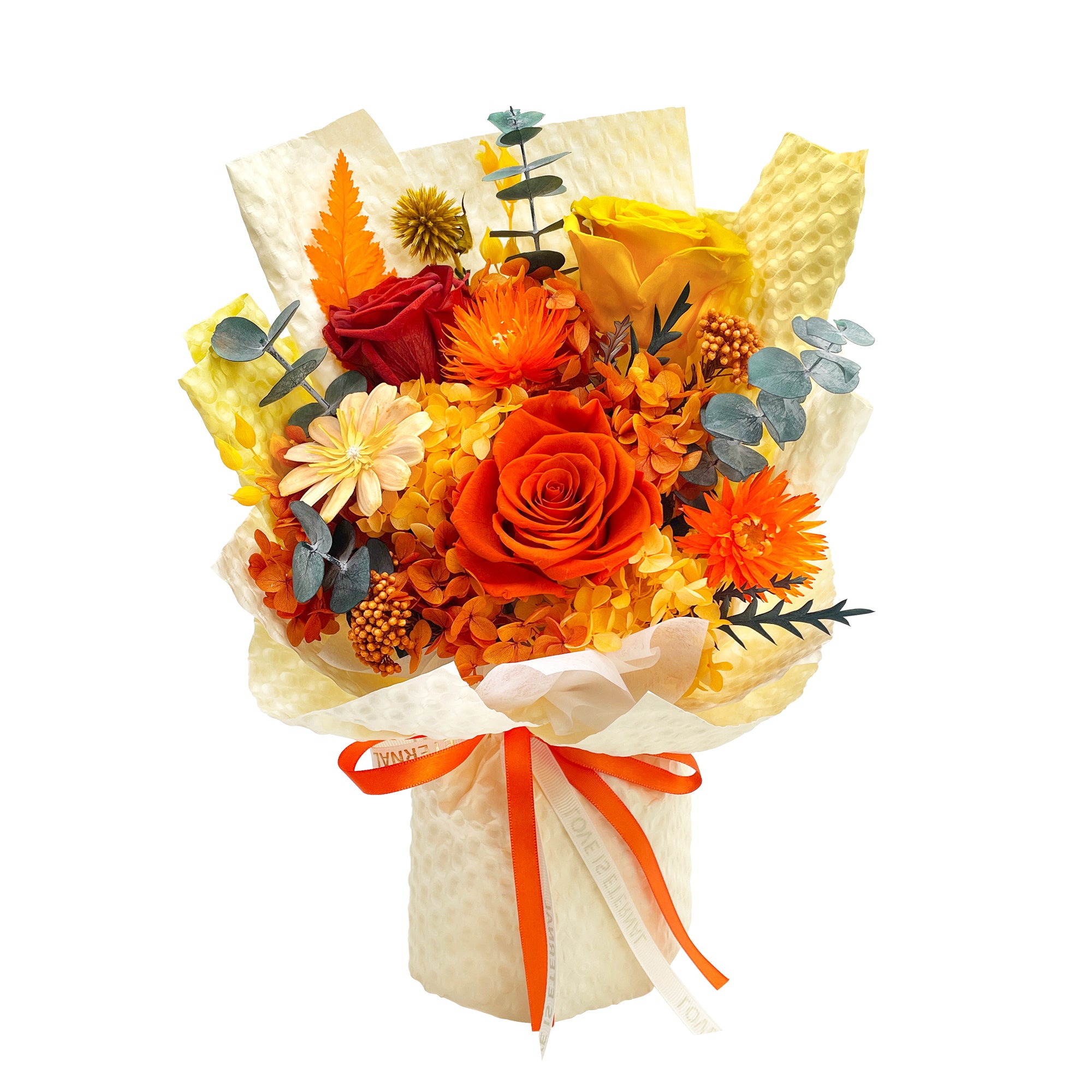 Preserved Flowers – Light Yellow Cardboard