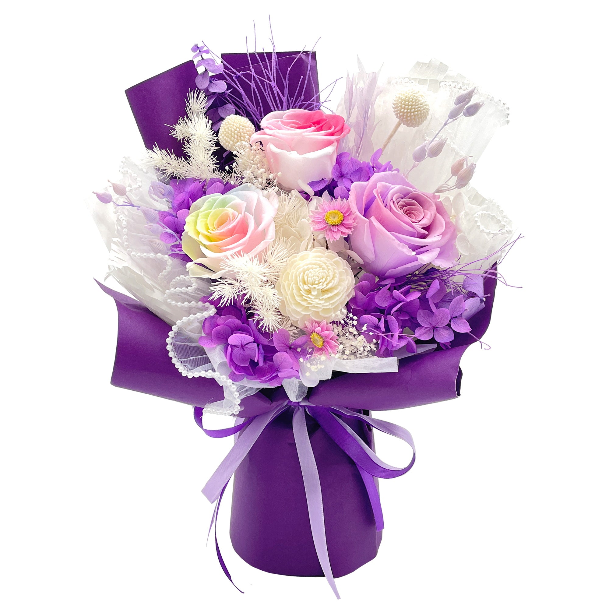 Preserved Flowers – Purple Paper
