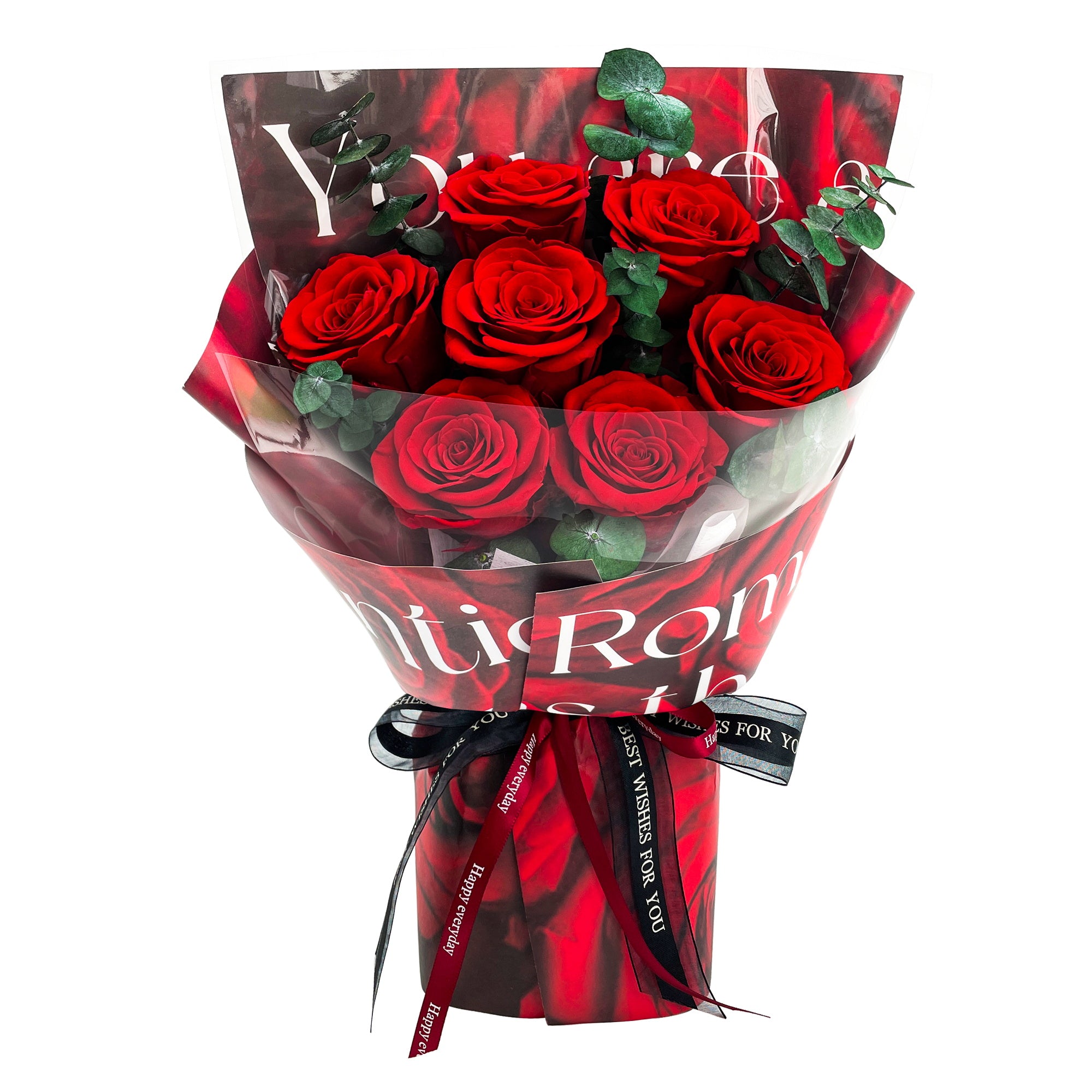 Preserved Flower Bouquet – Red Cardboard