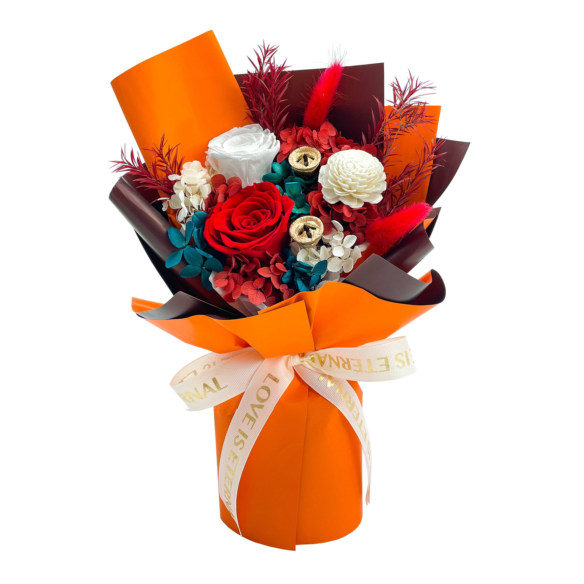 Preserved Flowers – Orange Cardboard