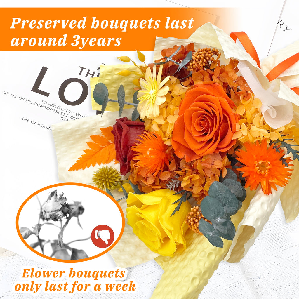 Preserved Flowers – Light Yellow Cardboard