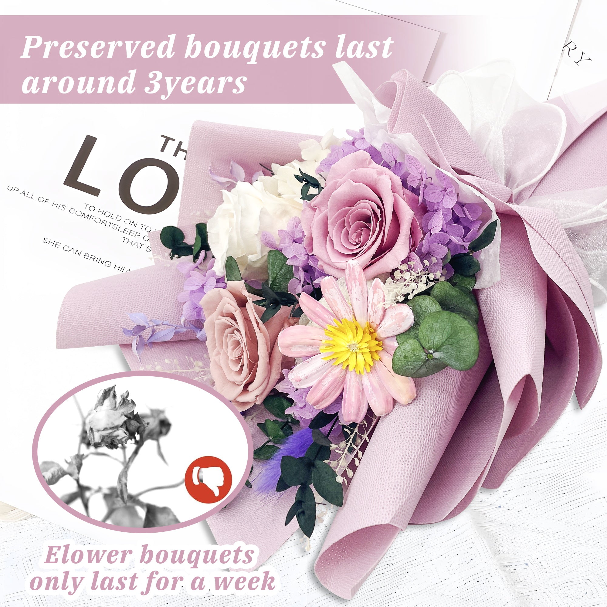 Preserved Flowers – Pink