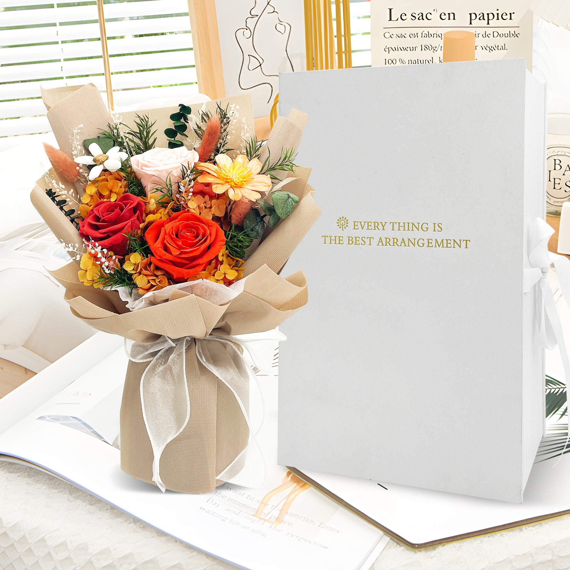 Preserved Flowers – Orange