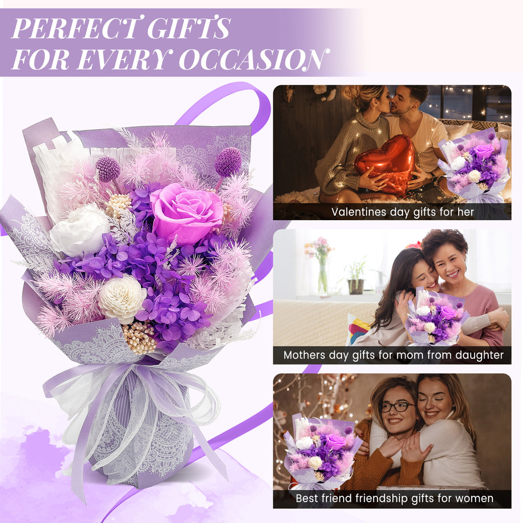 Preserved Flowers – Light Purple Cardboard