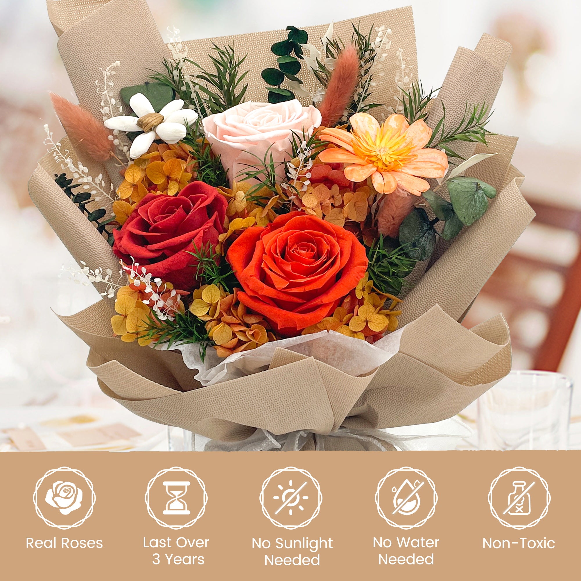 Preserved Flowers – Orange