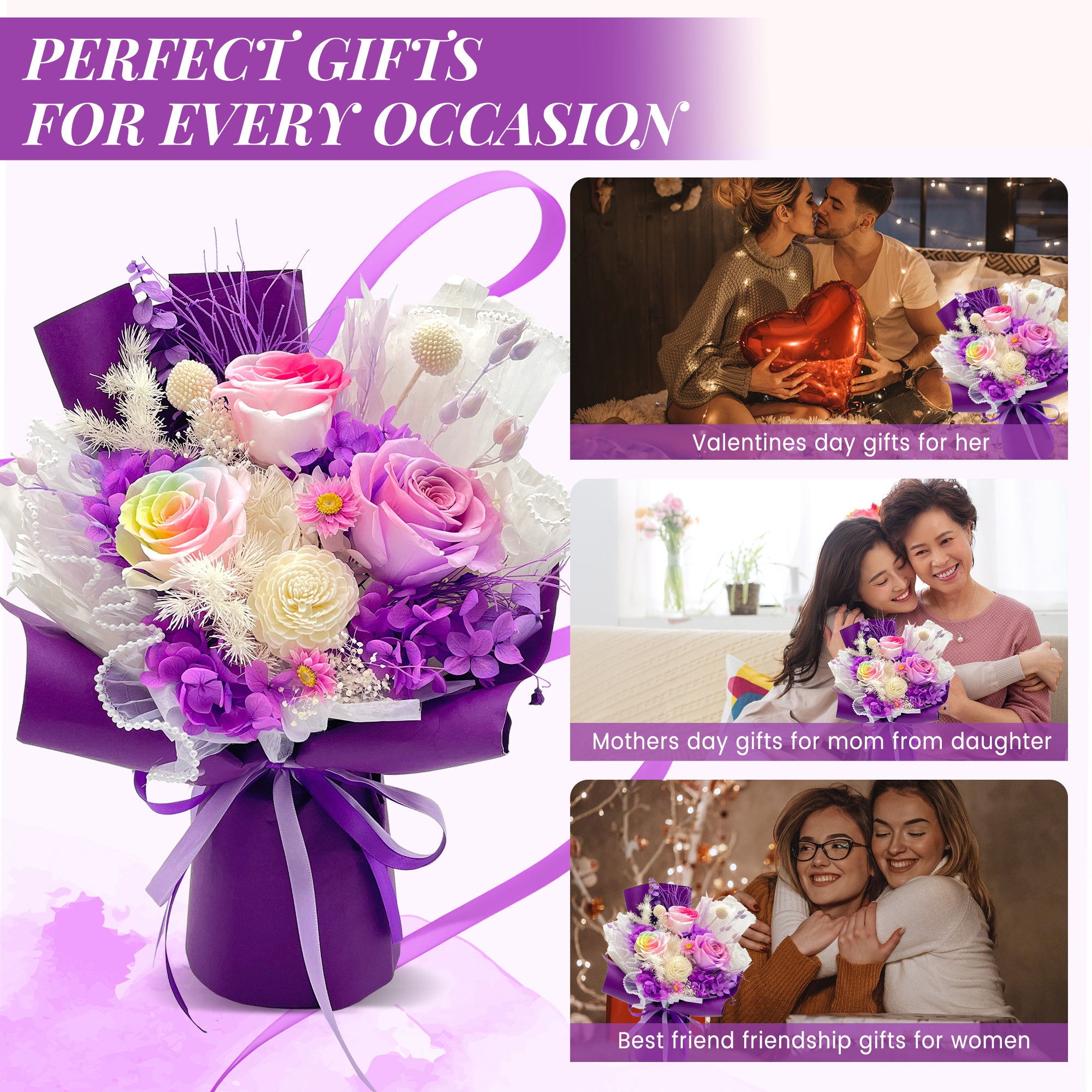 Preserved Flowers – Purple Paper