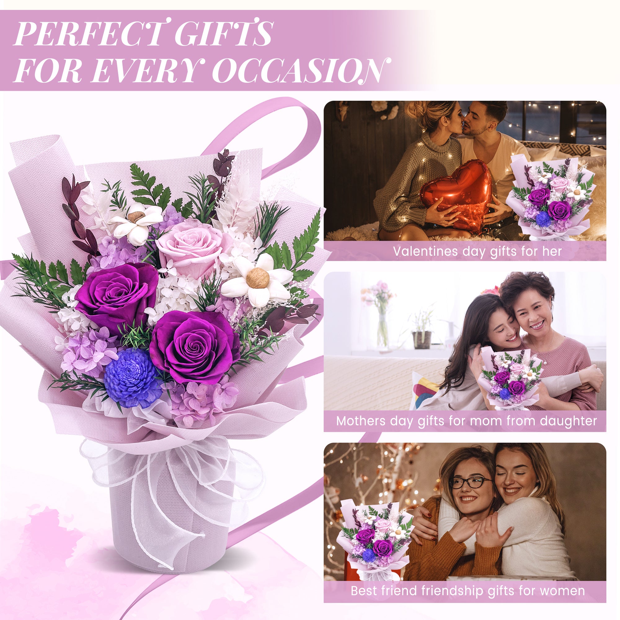 Preserved Flowers – Pink Paper