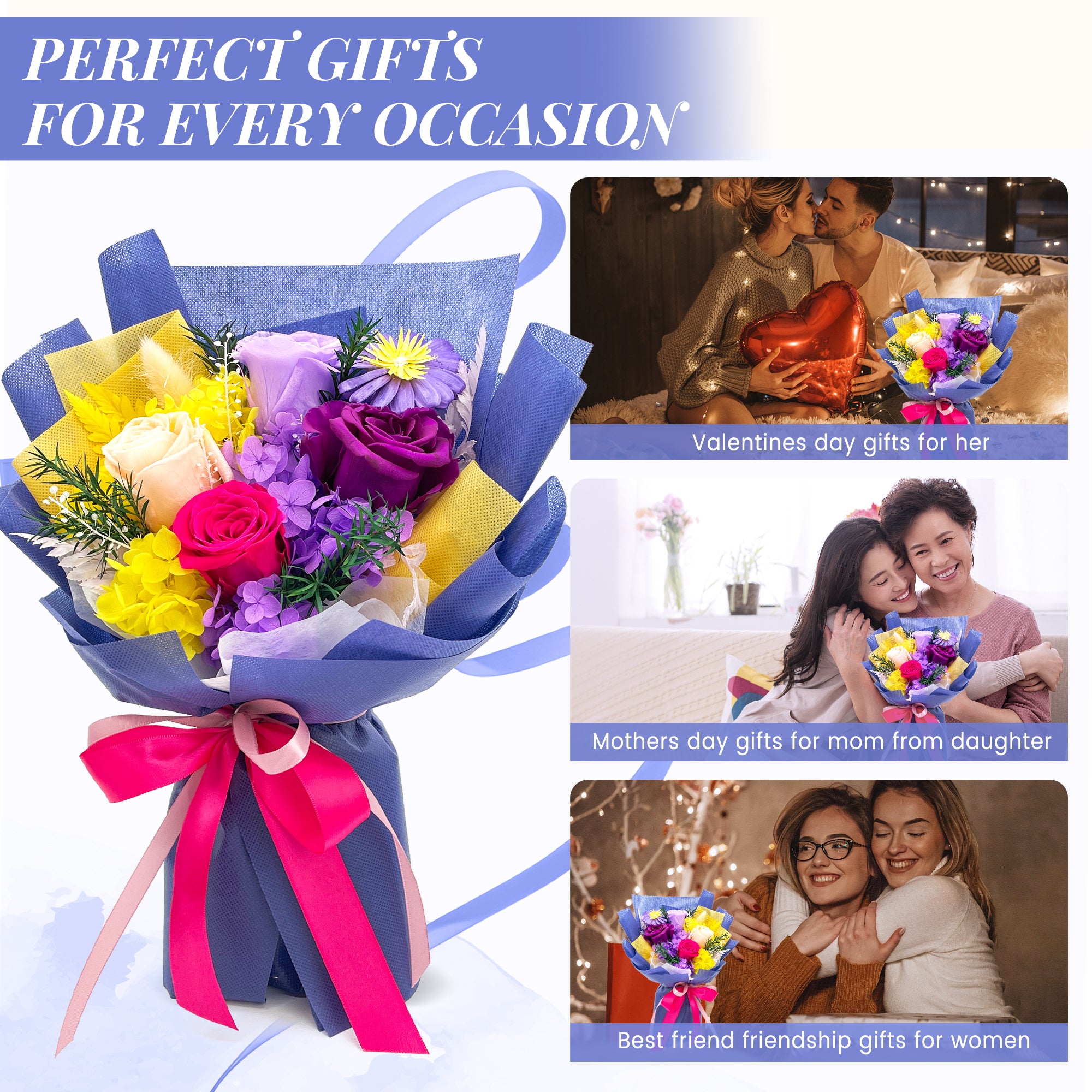 Preserved Flowers – Blue Paper